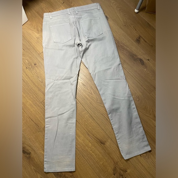 Eunina Jeans Light Grey Straight Leg Slim Fit Denim Pants XL 34” Waist - Picture 3 of 6
